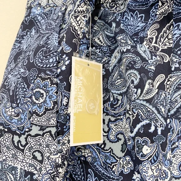 MICHAEL Michael Kors True Navy Paisley Printed Shorts - Picture 7 of 8